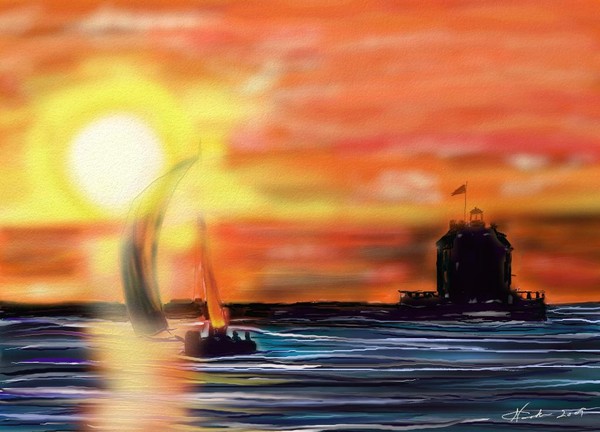 Lorain Lighthouse Sunset
