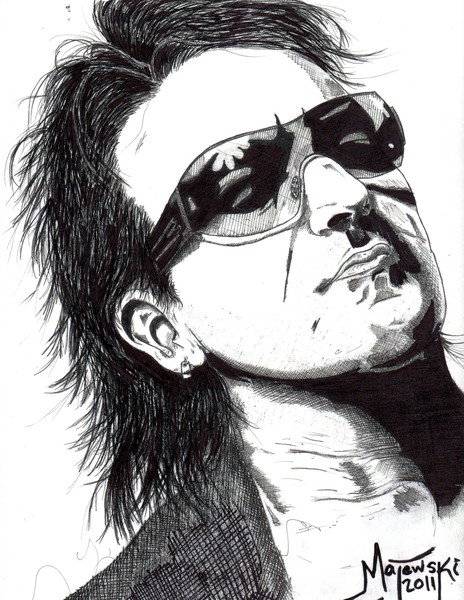 Bono (Pen & Ink Portrait)