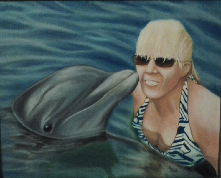 Sister with Dolphin