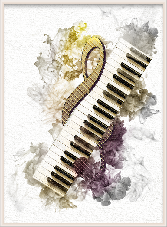 piano key clef2 border