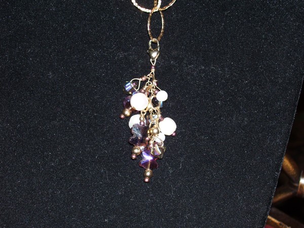 Freshwater Pearl and glass charm