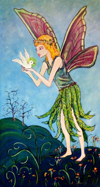 Fairy holding Dove