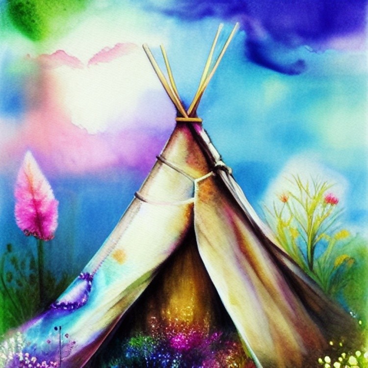 Tepee ink and water