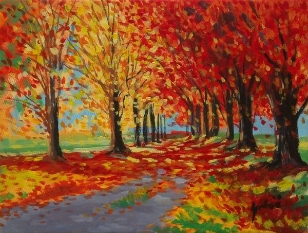 Autumn, 9x12, oil on canvas