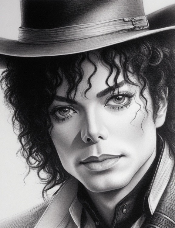 Exquisite Pencil art sketch of Michael Jackson 3