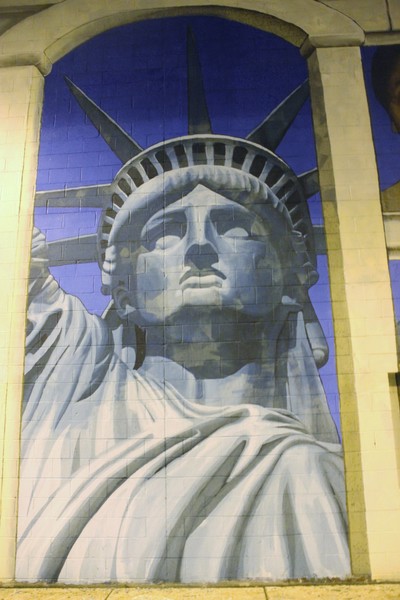 Statue of Liberty painted representation