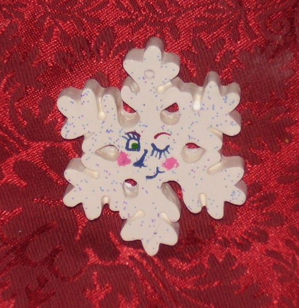 Snowflake Winking Face Ornament