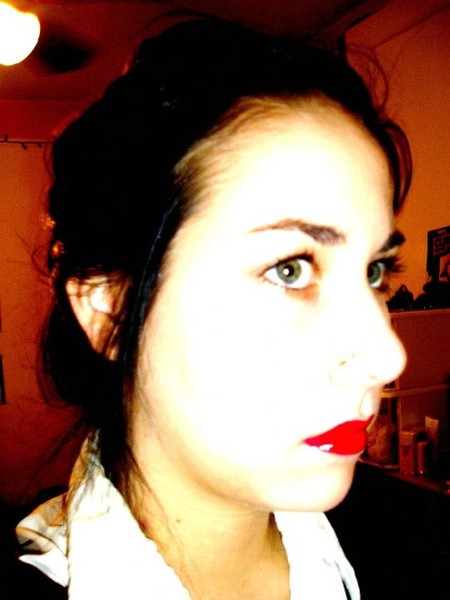 self portrait with red lipstick