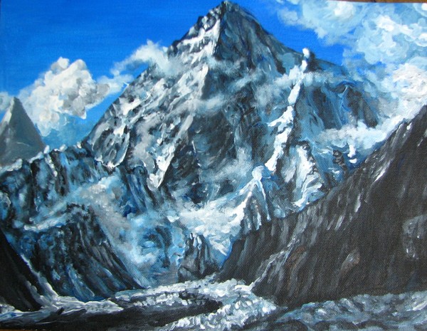Mountains-3 Landscape acrylic painting