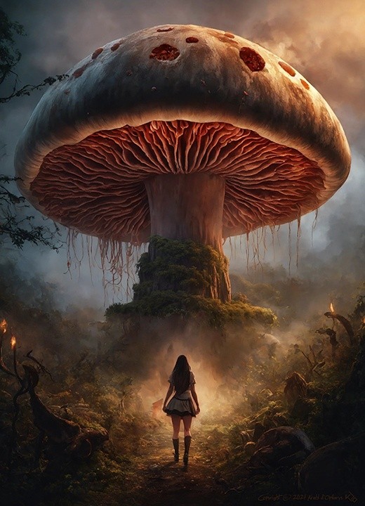 The Girl & The Mushroom Spirit Of The Jungle