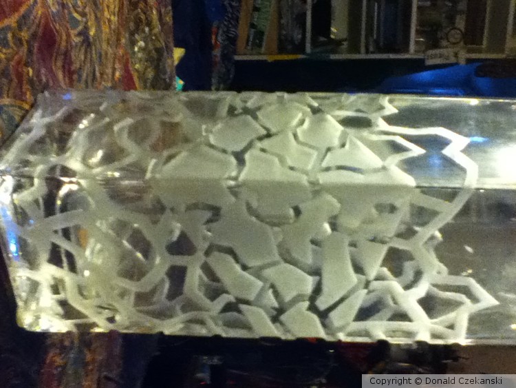 Etched Glass Vase - 