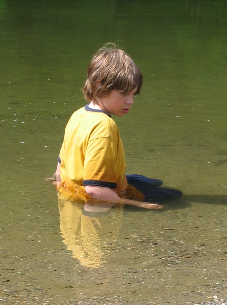 Caden..Boy with tadpoles