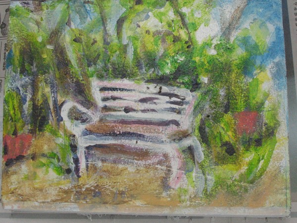 backyard bench