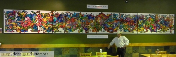 DISPLAY OF 3' X 24' ABSTRACT GRAPHIC DESIGN