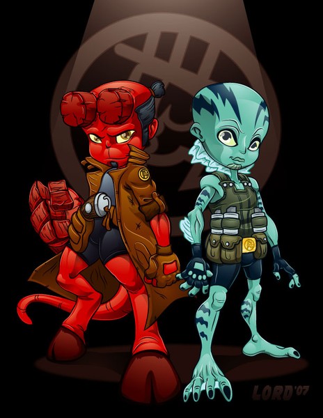 Lil Hellboy and Abe