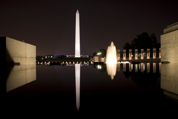DC Night Reflection of WWII 
