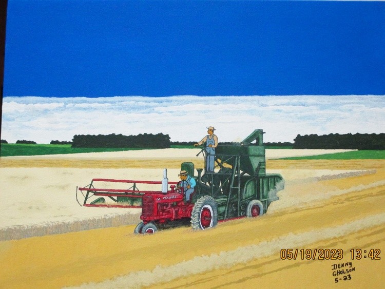M Farmall & Oliver # 30  Grain Master Combine  1940's - 50's