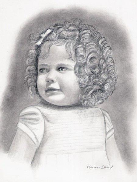 Little Girl with Curls