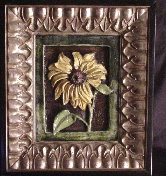 sunflower with Gold Frame