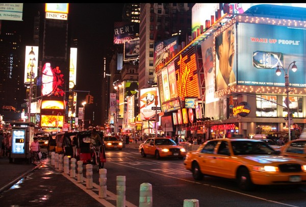 TIME SQUARE AT NIGHT