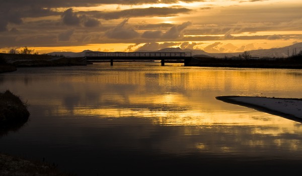 Sunset in Þingvellir