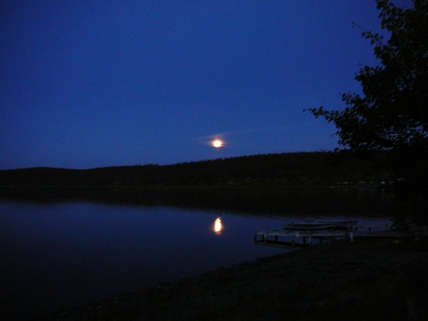 moonlight over puntzi lake