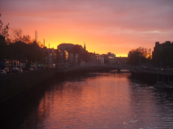 River Liffey at sunset