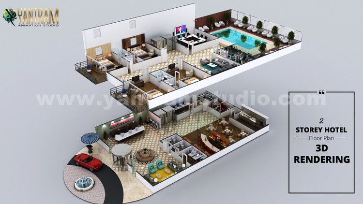 3D Virtual Floor Plan by Architectural Modeling Firm, Phoenix, Arizona