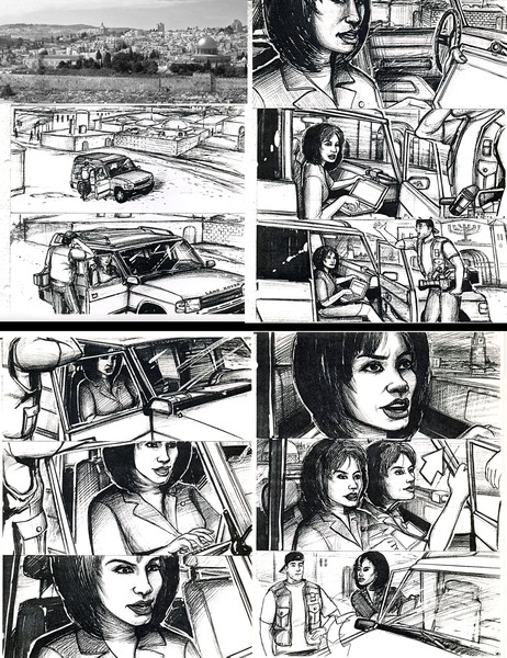 THE OMEGA CODE storyboard sketches 1 - 2