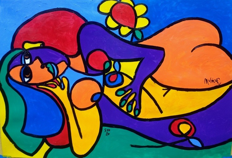 Mujer desnuda y flores, de Pablo Picasso, por Marcelo Urizar