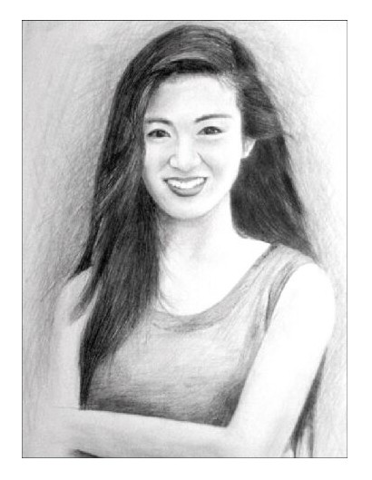 Pencil Sketch of Charlie Yeung