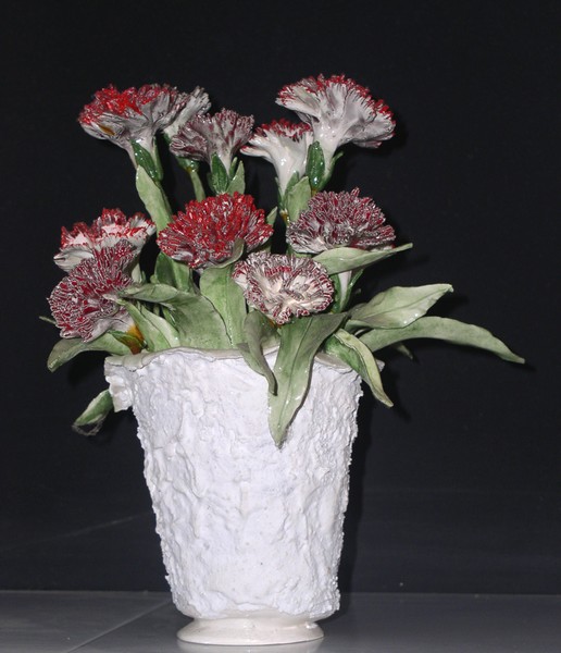 Pot with carnations