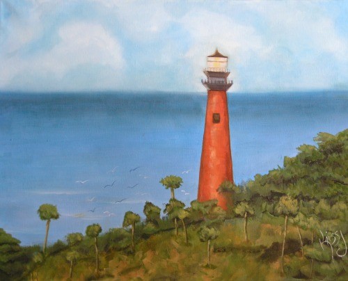Lighthouse in Spring