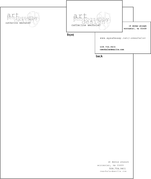 Personal letterhead and business card