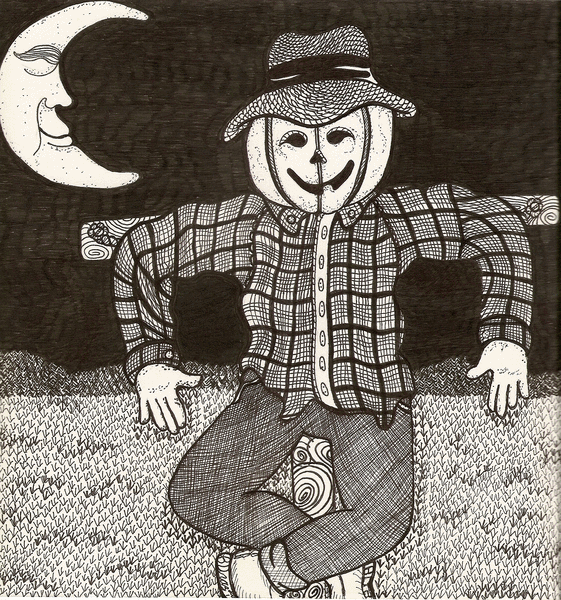Scarecrow at Night