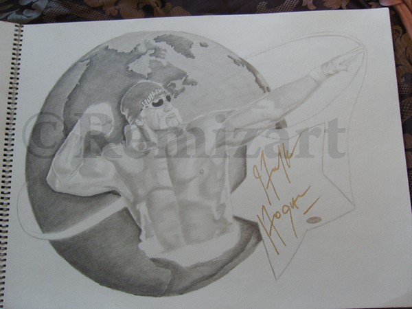 Autographed Hulk Hogan Drawing (WIP)