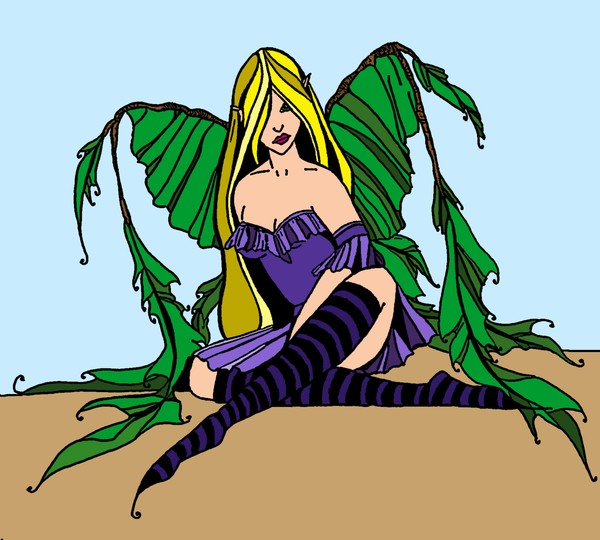 seated fairy in color