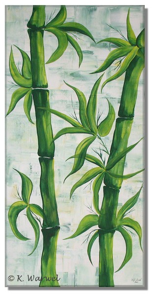 Bamboo - acrylic painting original