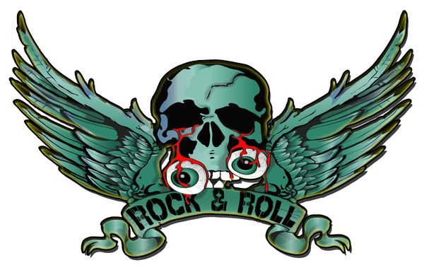 Rock and roll Skull