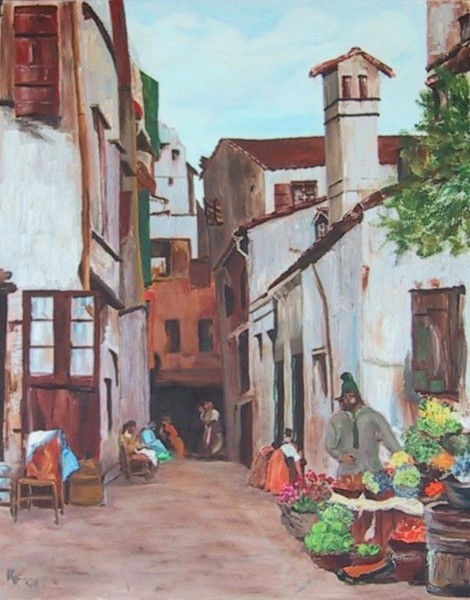 Market Day in Portugal 16x20
