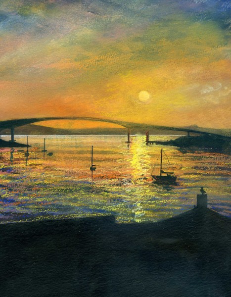 Sunset over the Skye Bridge