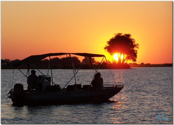 SUnset on the Chobe river