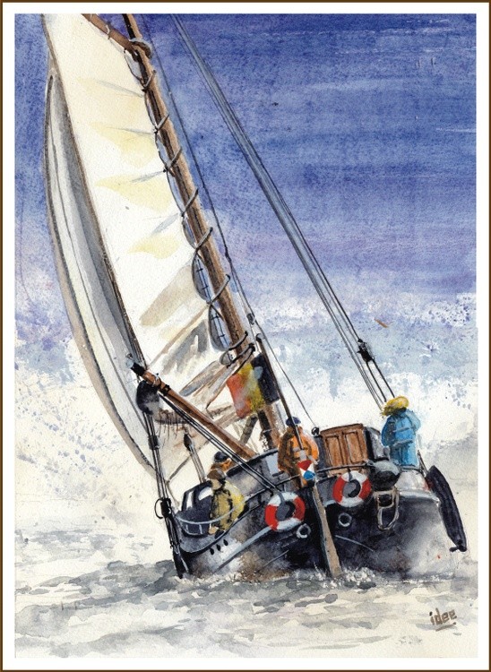 Reefing the sails in strong winds