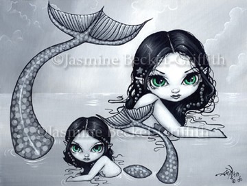 Mermaid Mother and Child