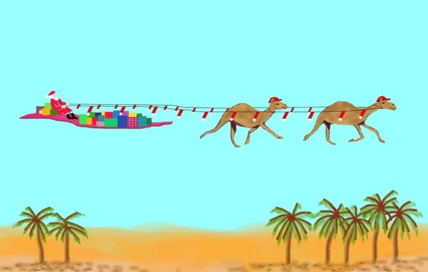 Santa's Flying Camels