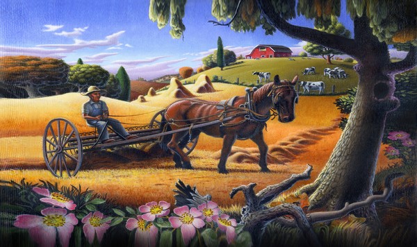 Raking The Hay Field - Iphone Case Art