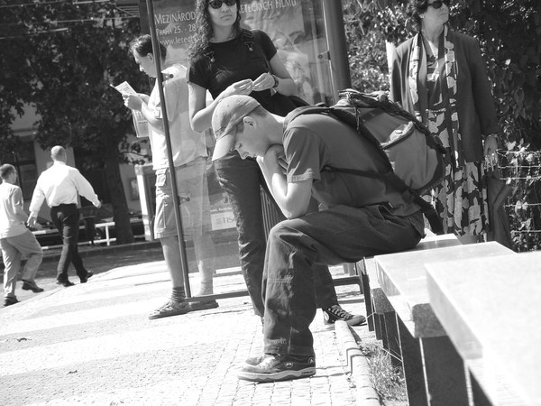 boy on bench