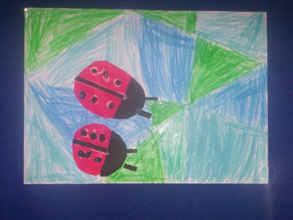 My son's early artwork: Ladybug