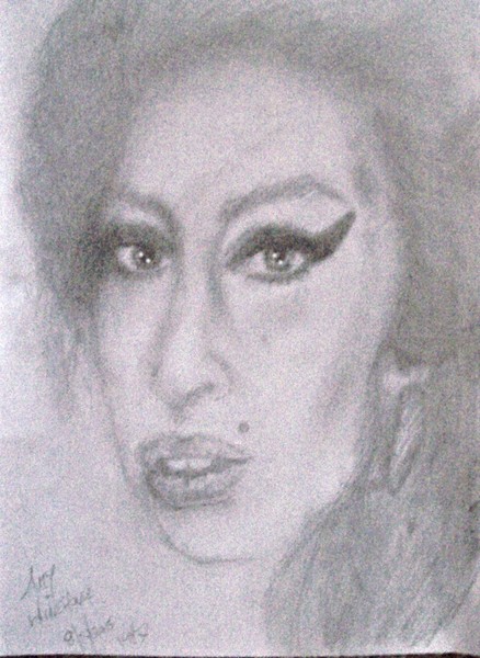 Pencil drawing Amy Winehouse
