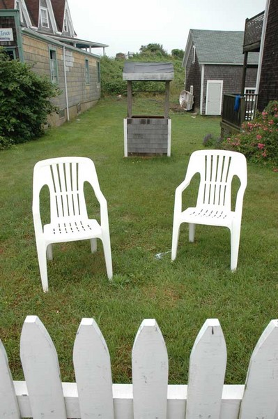 White Picket Fence, Chairs & a Well